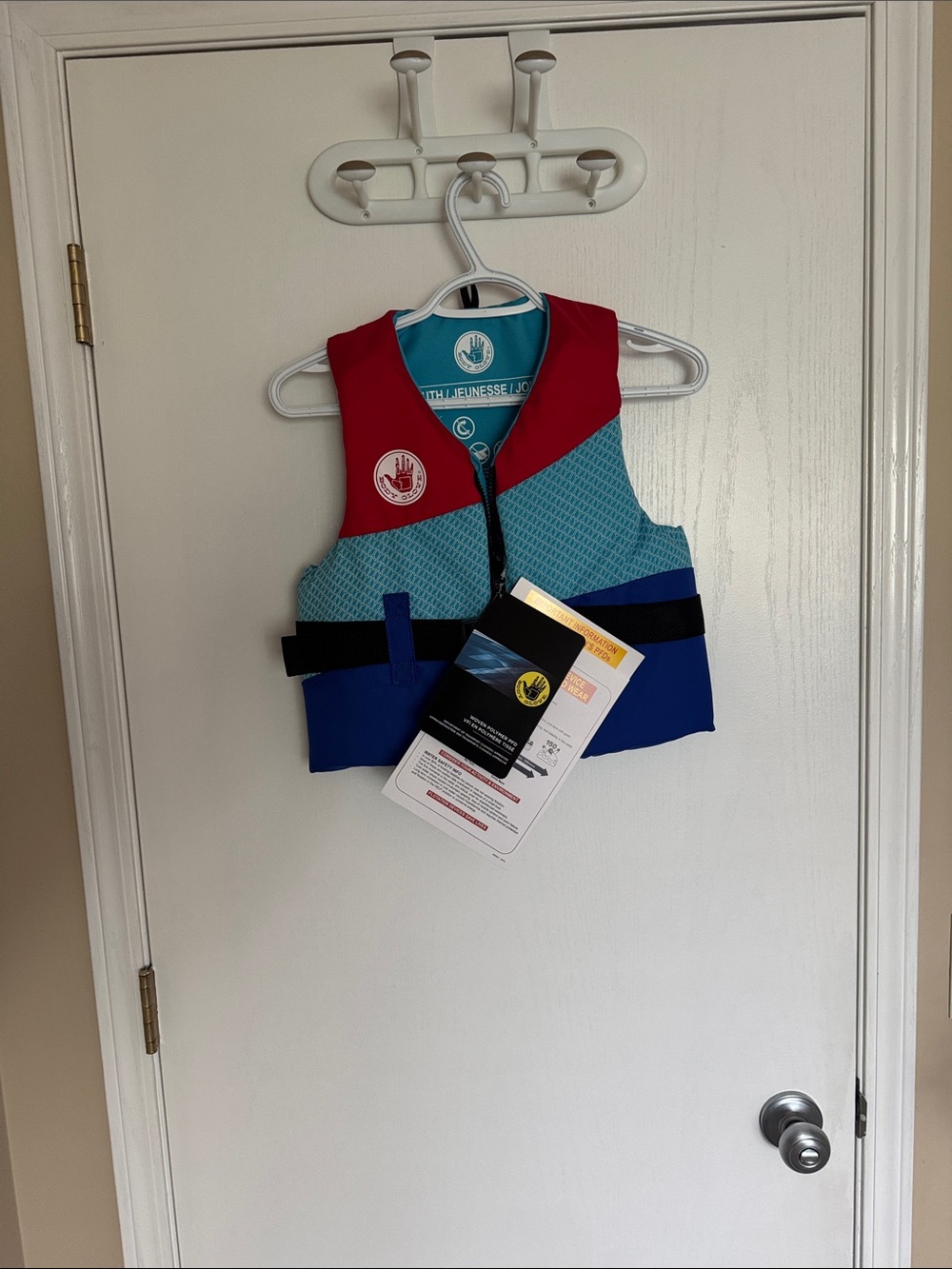 Body Glove Kids Colorblock Swim Vest in Red, Teal, Blue - Picture 1 of 1
